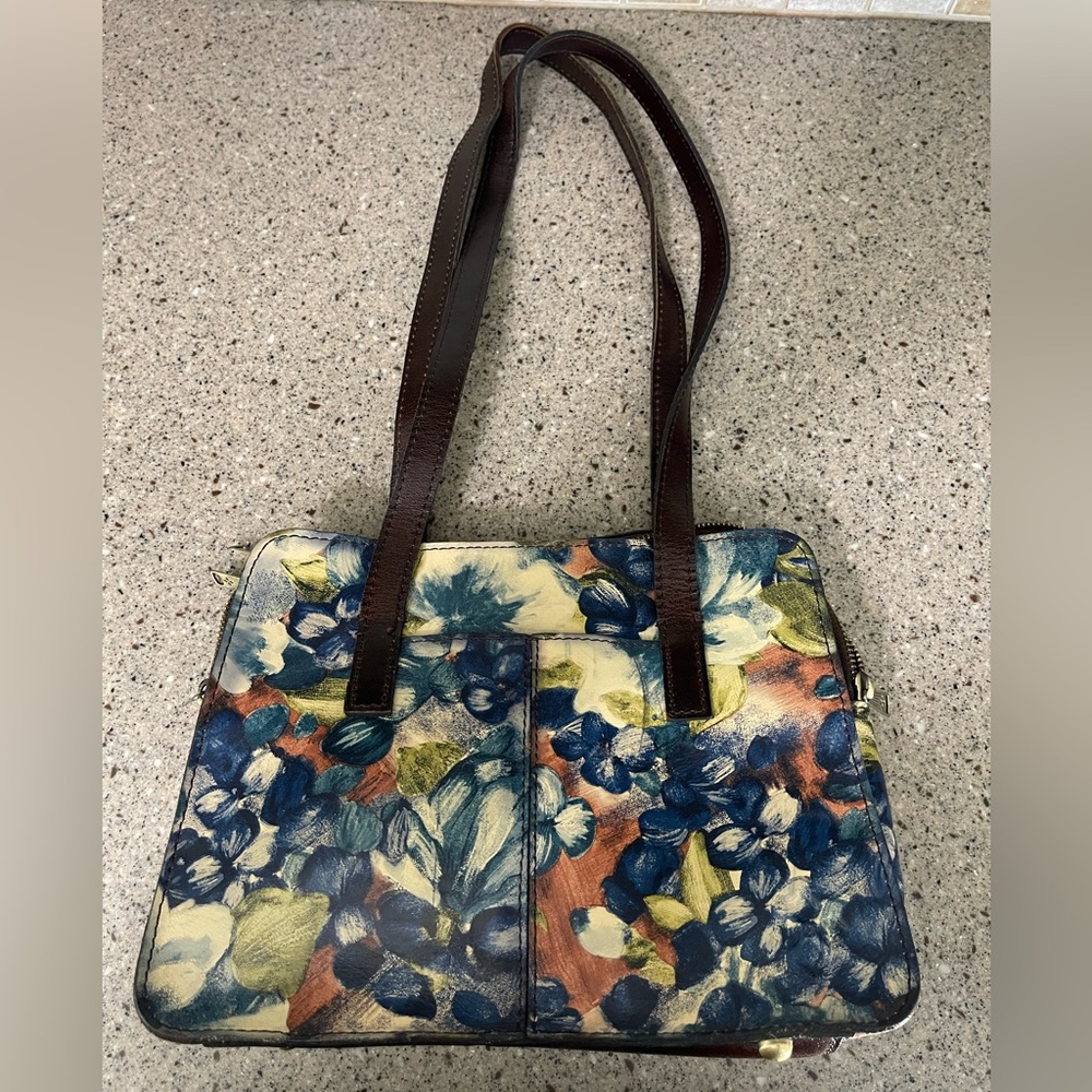 Patricia Nash Blue Multi Floral Shoulder Tote with Matching Wallet - Picture 5 of 13